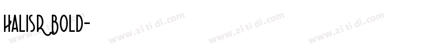 HalisR Bold字体转换